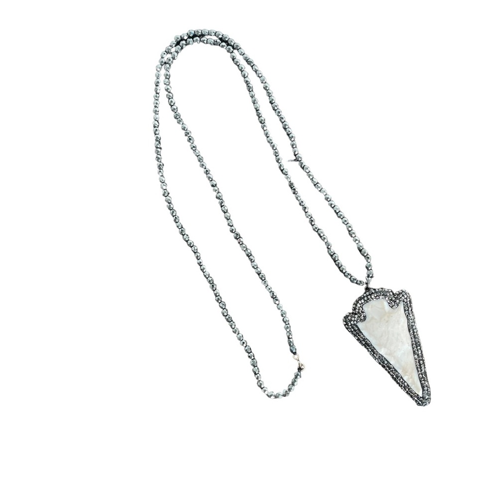 Stone Arrowhead Necklace
